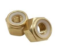 10 pezzi M2 M3 M4 M5 M6 M8 ottone nylon dadi di bloccaggio manicotti esagonali autobloccanti manicotto dado di bloccaggio esagonale(M8 10pcs)