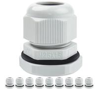 10 pezzi M25 Passacavi in gomma - Caianwin IP68 Passacavi impermeabili Set di serraggio per scatole di derivazione, scatole di distribuzione, scatole per fusibili a parete, scatole elettriche di
