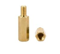 10 pezzi M3 esagonale in ottone maschio femmina distanziatore scheda rack bullone esagonale filettato colonna PCB scheda madre distanziatore vite(8mm,M3 Thread8mm(10pcs))