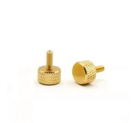 10 pezzi M3 M4 in lega di alluminio a testa piatta con zigrinata colorata(Gold,M3x12)