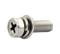 10 Pezzi M3/M4/M5/M6/M8 Testa Esagonale Phillips Vite Da Incasso Assemblaggio In Tre Con Rondelle Elastiche Semplici Acciaio Inossidabile 304(16mm,M8)