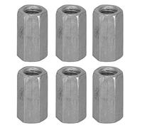 10 pezzi M6 × 18/25/30 dadi a stelo lungo, dado esagonale in acciaio al carbonio zincato, elementi di fissaggio filettati distanziatori per l'industria dei macchinari(M6*18)