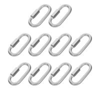 10 Pezzi Maglia Rapida in Acciaio Inox Chiusura a Vite | Connessione Veloce e Sicura, Resistente alla Corrosione, per Cavi, Luci Sospese, Ormeggio Barca e Fai da Te