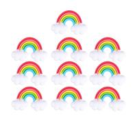 10 Pezzi Magnete Frigorifero Arcobaleno in Pvc e Gomma per Casa