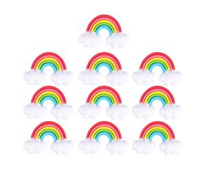 10 Pezzi Magnete Frigorifero Arcobaleno in Pvc e Gomma per Casa