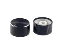 10 pezzi Manopola in alluminio for encoder, potenziometro for scheda audio, foro interno fine, 6 mm, regolazione del volume 'amplificatore di potenza, tappo in metallo(25x10halfshaft)