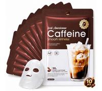 10 Pezzi Maschera Collagene, Caffè Collagen Face Mask, Collagen Real Deep Mask,Pelle Compatta，Migliorare L'elasticità,Ridurre le Rughe e Rassodare la Pelle,Gifts for Women