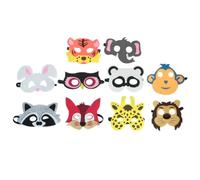 10 Pezzi Maschera da Cosplay a Forma di Animali in Feltro, Taglia | Feste di Halloween e Cosplay, Stile Simpatico e Divertente, Atmosfera Festiva, Adatta a Molti Volti