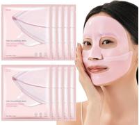 10 Pezzi Maschera Viso Collagene al Coreana Real Deep Bio Collagenmask Che si Assorbe Korean Acido Laluronico anti Age Glass Skin Notturna Firming Masque Hydration Moisturizing Affinamento dei Pori