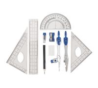 10 Pezzi Matematica Geometria Kit Set Studenti Forniture per Redazione
