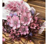 10 pezzi Materiale vintage per animali domestici, impermeabile, di grandi dimensioni, adesivi decorativi con motivo floreale per fai-da-te, scrapbooking, journaling, decorazione e altro ancora, fornit