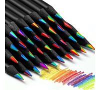 10 Pezzi Matita Multicolore, 7 in 1 Matite Arcobaleno,Matite Colorate Arcobaleno per Adulti o Bambini,Matite Multicolori per Arte, Disegno, Colorazione, Schizzi