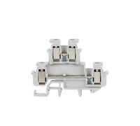 10 pezzi MBKKB-2.5 Morsettiera a doppio livello for guida DIN, connettore for cavi da 2,5 mm², passante universale a 2 strati MBKKB2.5(MBKKB2.5-Gray)