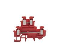 10 pezzi MBKKB-2.5 Morsettiera a doppio livello for guida DIN, connettore for cavi da 2,5 mm², spina passante universale a 2 strati MBKKB2.5(MBKKB2.5-Red)
