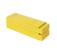 10 pezzi | Metrie 2 m Metro pieghevole | Giallo | Giunti in acciaio temprato