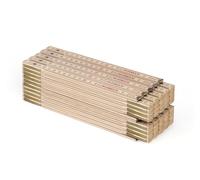10 pezzi | Metrie 2 m metro pieghevole Perfekt 10 | Naturale | Giunti in acciaio