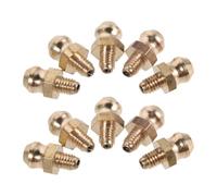 10 pezzi Micro Ingrassatore M4x0.7 in Ottone e Rame, Dritto esagonale | Filettatura Metrica, Finitura Mini Precisa, Flusso Regolare, per Impianti Automatici, Banchi Officina, M4
