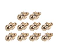 10 pezzi Micro Ingrassatore M4x0,7 in Ottone e Rame per manutenzione | Filettatura M4, Corpo Dritto Mini, Finitura Interna Lucida, per Linee Automatiche e Porti M4
