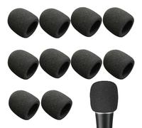 10 pezzi microfono parabrezza, microfono a mano, protezione anti-pop in schiuma, copertura per microfono ispessita per Ktv, attività all'aperto, lezioni performance palcoscenico riunione