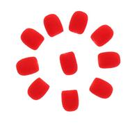 10 pezzi Microfono Parabrezza Schiuma Spugna Copertura per Microfono Rosso