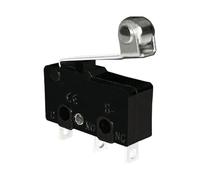 10 pezzi Microinterruttore a contatto in argento NO/NC Mini interruttore di finecorsa 3A 5A 10A 250VAC Leva ad arco Azione rapida Leva lunga Tipo leva a rullo(S-5GL12)