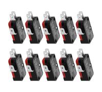 10 Pezzi Microinterruttore a Scatto Pbt 10 a 250 V | Contatto Rapido, Struttura Compatta, per Attuatori e Progetti Elettronici, Adatto a Hobbisti e Tecnici