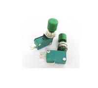 10 pezzi Microinterruttore Pulsante di accensione e reset Interruttore Cappello rosso verde Apertura 12 mm Piedi 4,8/6,3 Larghezza(Green DS438 6.3mm)
