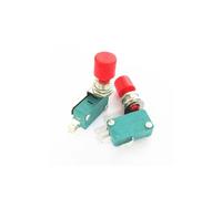 10 pezzi Microinterruttore Pulsante di accensione e reset Pulsante di accensione Interruttore Cappello rosso Cappello verde Apertura 12 mm Piedi 4,8/6,3 mm Larghezza(Red DS438 4.8mm)