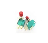 10 pezzi Microinterruttore Pulsante di accensione e reset Pulsante di accensione Interruttore Cappello rosso Cappello verde Apertura 12 mm Piedi 4,8/6,3 mm Larghezza(Red DS438-448 6.3mm)