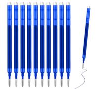 10 Pezzi Mine di Ricambio Aggiornate da 0,7 mm,Media Ricariche per Penne a Sfera,Inchiostro Cancellabile,Ultra Morbido,Fatta con Plastica Riciclata,per Scuola,Ufficio (Blu)