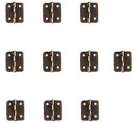 10 pezzi mini cerniere per porte, cerniere per mobili in ferro retrò, cerniere in bronzo con viti per portagioie, casa delle bambole, scatola di legno, mobili artigianali (18 x 16 Utile e Attraente
