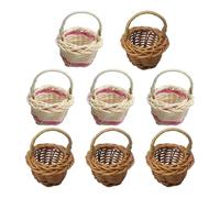 10 Pezzi Mini Cesto di Carico, Cesto di Tessuto Creativo, Decorazione per La Casa, Accessori per La Casa delle Bambole, Oggetti di Fotografia.