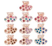 10 Pezzi Mini Clip per Capelli a Artiglio, Lega di Zinco, Piccolo | Forma Farfalla, Cuore e Foglie, Stile Tenero e Grazioso, per Bambine e Neonate