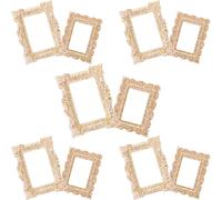 10 Pezzi Mini Cornici Vintage in Resina per Hobby Creativi e Scrapbooking | Decorazioni Leggere Intagli Delicati, Stile Retrò Raffinato, per Cartoline e Pagine Album