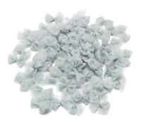 10 pezzi Mini fiocchi di nastro in filato a rete, fiocchi di nastro di raso a pois colorati per decorazioni per feste in casa, abbigliamento fai da te, cucito, copricapi, forniture - grigio - 2,
