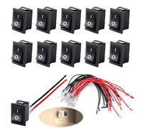 10 Pezzi Mini Interruttori a Bilanciere T85 KCD1-101, Interruttore Bipolare ON OFF SPST a 2 Pin Cablaggio, Alta Resistenza al Calore e Alla Corrosione,10A/125V 6A/250V per Industriali e Domestiche