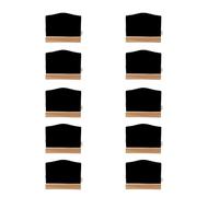 10 Pezzi Mini Lavagna Da Tavolo, Lavagnette Cancellabili Neri, Piccole Lavagnetta Cancellabile, Mini Lavagnette Segnaposto, Con Base In Legno, Per Numeri Di Tavolo, Bacheche