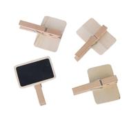 10 Pezzi Mini Lavagna Rettangolare in Legno Nero per Appunti | Segnaletica Riutilizzabile, Fissaggio Rapido su Spago o Corda, per Foto Note e Fogli su Tavolo