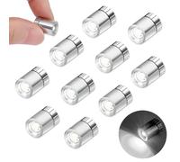 10 Pezzi Mini Luce LED, Micro Luci LED a Batteria, Luce per Casa delle Bambole, Luci LED Piccola per Feste Decorazioni, Vetrine, Fai da Te, Casa delle Bambole Illuminazione (Bianco)
