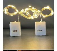 10 pezzi Mini Luci a Stringa LED - Alimentate a Batteria, Effetto Lampeggiante, Adatte per Confezioni Regalo, Decorazioni Natalizie e per la Festa della Mamma, Decorazioni per San Valentino 2 pezzi,10