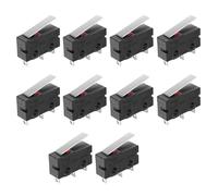 10 pezzi Mini Micro Finecorsa 5A 125 250V AC SPDT 1NO 1NC Interruttore a leva corta Pulsante a scatto
