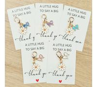 10 pezzi Mini portachiavi carini e colorati a forma di farfalla e margherita, adatti come ciondolo per zaino, decorazione per borsa quotidiana, regalo per festa di vacanza, regalo per il ritorno a scu