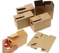 10 Pezzi Mini Scatole da Trasloco 8 x 4,3 x 5 cm Cartoni in Miniatura Marrone per Progetti Creativi Scatola di Cartone Portatile per Scene di Gnomi Case Delle Bambole Mini Giardini Progetti Fai Da Te