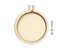 10 pezzi Mini telaio da ricamo Anello in legno Ciondolo rotondo misto Kit punto croce for gioielli Portachiavi Artigianato Accessori cucito for artigianato artistico Cucito pratico(5.7x5cm)