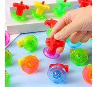 10 pezzi Mini trottole girevoli, giocattolo da scrivania, regali per feste di compleanno, tesori per la orniture per feste (colore casuale) 10 pezzi (tipo B),10 pezzi (tipo A)ABS