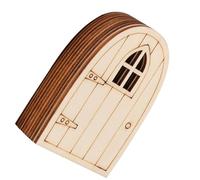 10 Pezzi Miniatura Decorativa Porta Folletto in Legno Beige | Design Semplice e Creativo, Adatta a Casa e Giardino, Ornamento Versatile Poco Soggetto a Danni