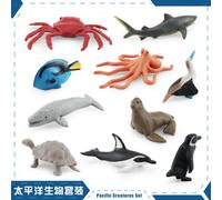 10 Pezzi Modello Animale Marino in Miniatura Playset Bambini Giocano Favore di