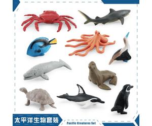 10 Pezzi Modello Animale Marino in Miniatura Playset Bambini Giocano Favore di