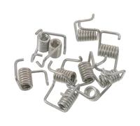 10 Pezzi Molle di Livellamento Letto 1x1x0,5 CM in Zinco | Compatibili Piattaforma Riscaldata e Braccio Tenditore, Finitura Argento, Stabilità Elevata