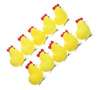 10 Pezzi Mollette Chioma Pulcino Pasqua Gialle per Bambine e mamme | Ferro e Schiuma, Fissaggio Sicuro, Accento Decorativo, per Trecce e Cerchietti, 6,5x4,5x3cm